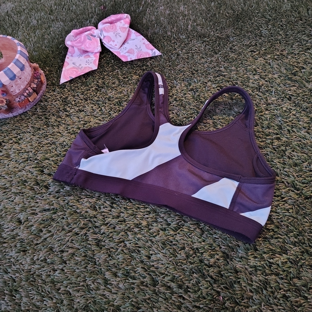 Nike Pro Sports Bra in Purple and White - Picture 2 of 3